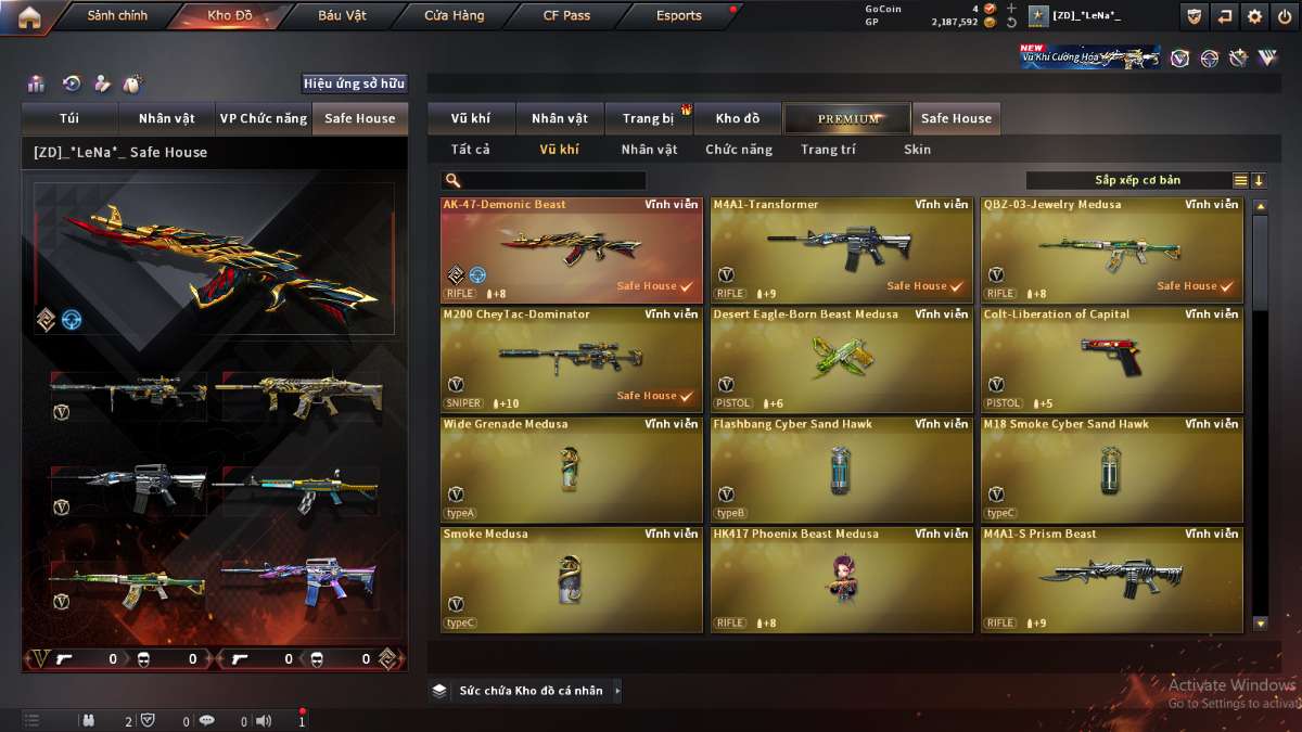 shop acc cf uy tin gia re